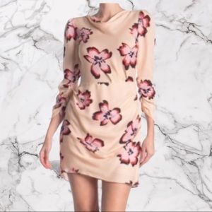 New A.L.C.
Grace Floral Ruched Silk Mini Dress 10
